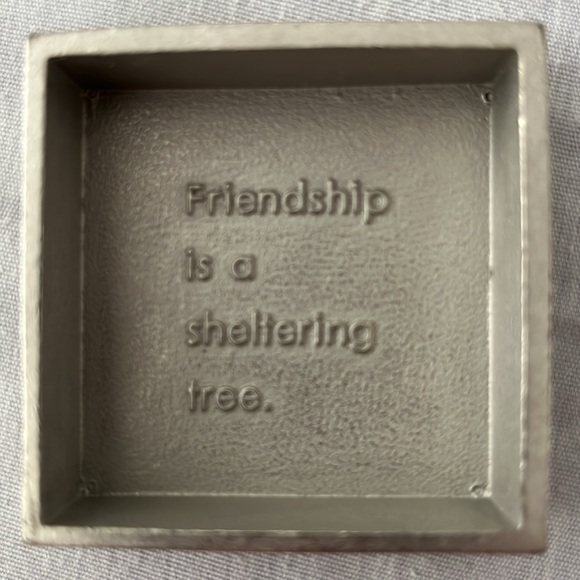 Vintage Vilmain Danforth Pewter Trinket Box with Lid Friendship Tree Handcrafted - Picture 4 of 12